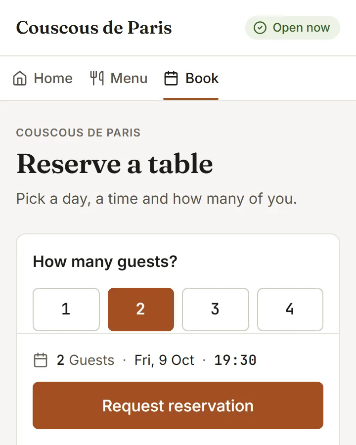 Reservations